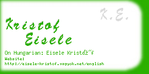 kristof eisele business card